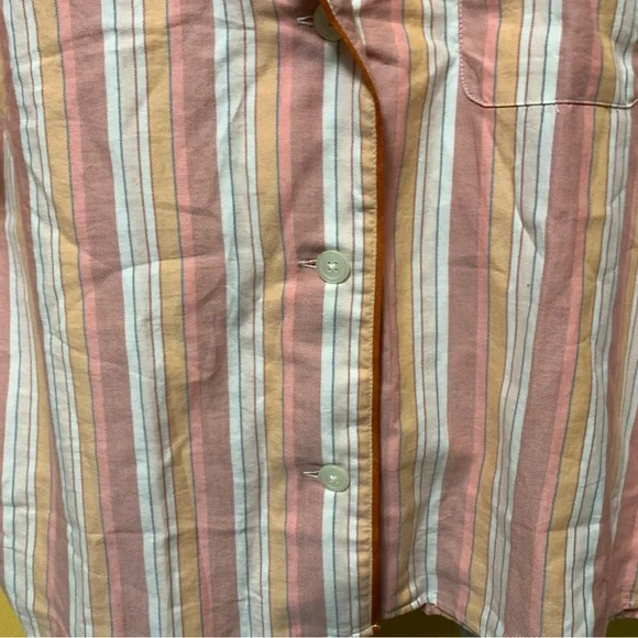 NWT Madewell Bedtime Pajama Top in Rainbow Stripe Size Medium - Picture 5 of 6